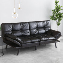 Wayfair faux leather deals futon